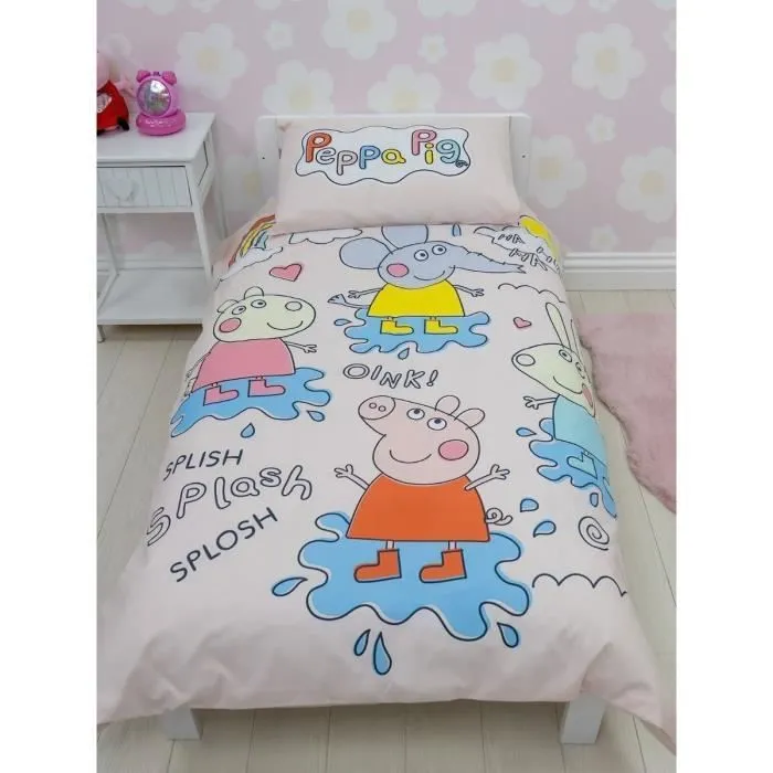 Parure de lit - Peppa Pig - Playful Junior - Housse de couette et taie - Rose - Enfant-2