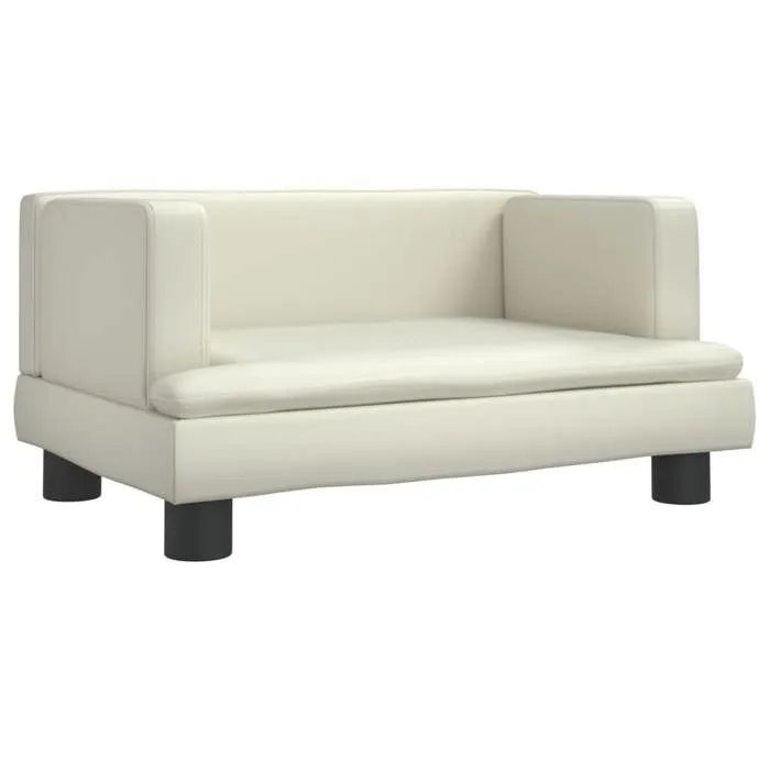 vidaXL Canapé pour enfants crème 60x40x30 cm similicuir, mini canapé, mini canapé-chaise, mini canapé pour enfants, canapé 3196325-1