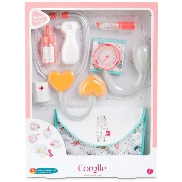 Coffret Docteur Corail pour Poupon - COROLLE - 36 et 42 cm - Accessoires de soin pour enfant dès 2 ans-1