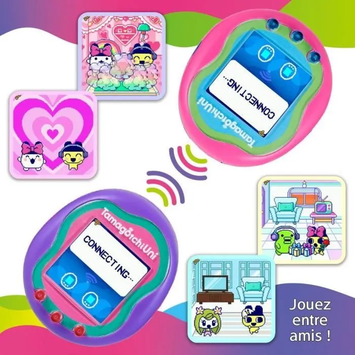 Tamagotchi Uni - Bandai - Modèle Violet - Animal de compagnie virtuel connecté avec bracelet montre-4