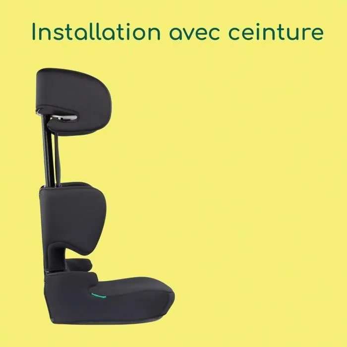 BEBECONFORT Siège auto ROAD SAFE i-Size, Groupe 2/3, Réhausseur ceinturé, de 3,5 à 12 ans environ, 15-36kg,100 à 150cm, Full Black-2