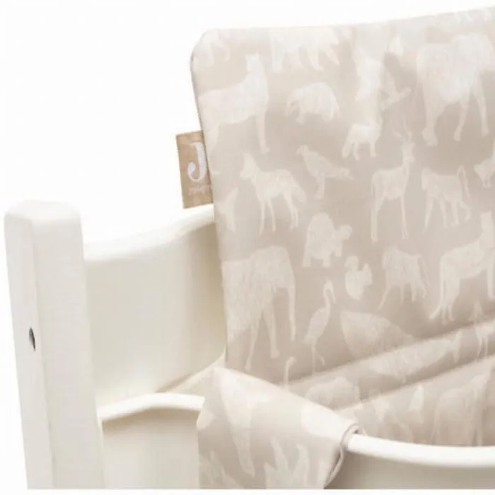 Coussin réducteur de chaise haute - Siège bébé pour chaise évolutive Animaux Nougat - Jollein-1