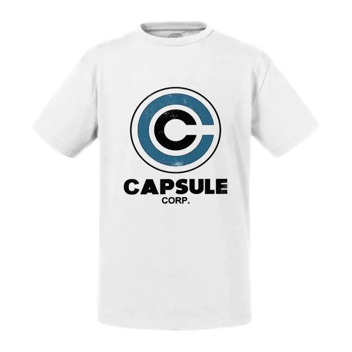 T-shirt Enfant Blanc Capsule Corp. Geek Jeux Video Serie Film-0