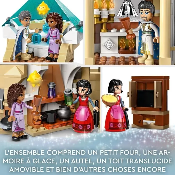 LEGO® Disney Wish 43224 Le Château du Roi Magnifico, Jouet Tiré du Film Wish avec Figurine Asha, Dahlia et le Roi Magnifico-2