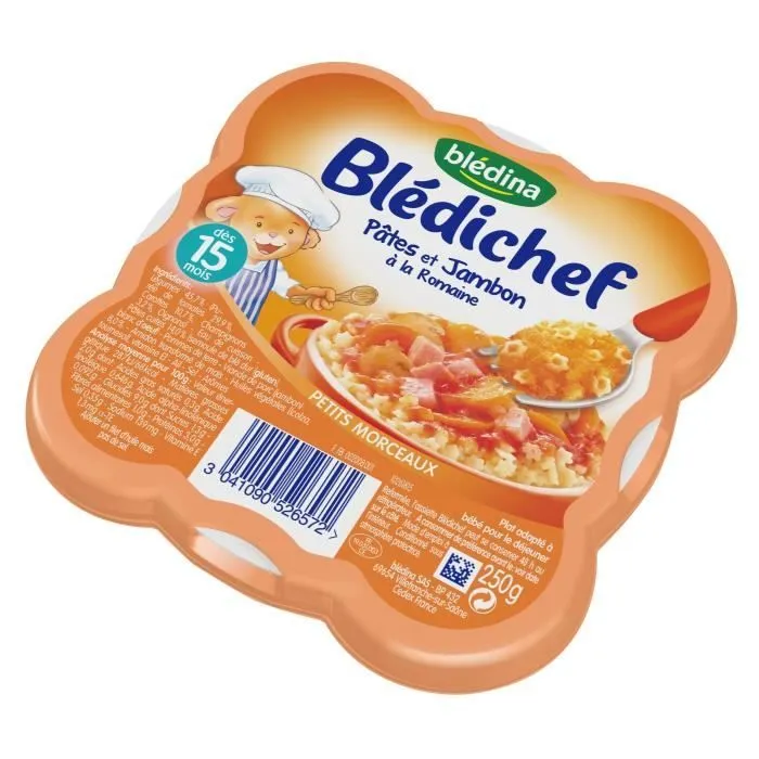 BLEDINA Blédichef Pâtes et jambon à la Romaine - 250 g - Dès 15 mois-2