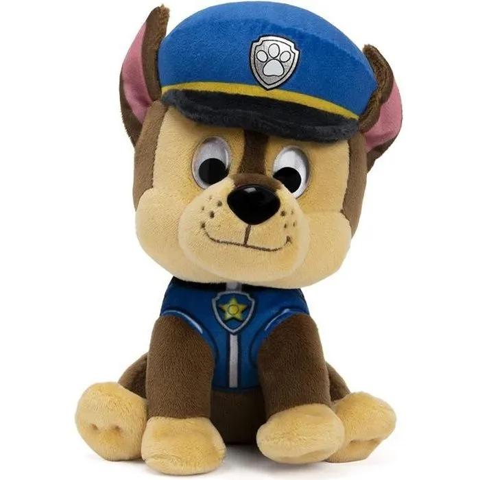 PAT PATROUILLE - PELUCHE 15 CM CHASE Paw Patrol Gund - 6058437 - peluche douce et lavable dès 12 mois-0