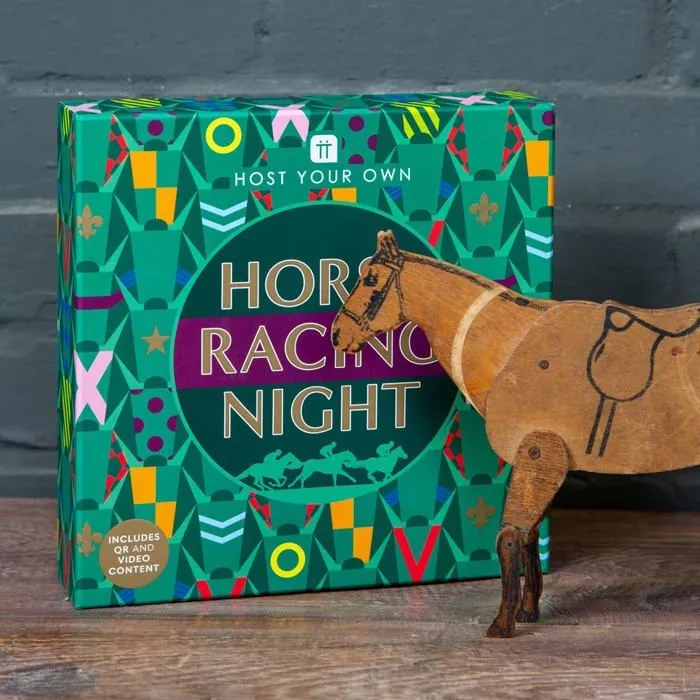 Jeu de societe - jeu de plateau Talking tables - HOST-HORSERACE - Horse Racing Board Game for Family Games Night-2