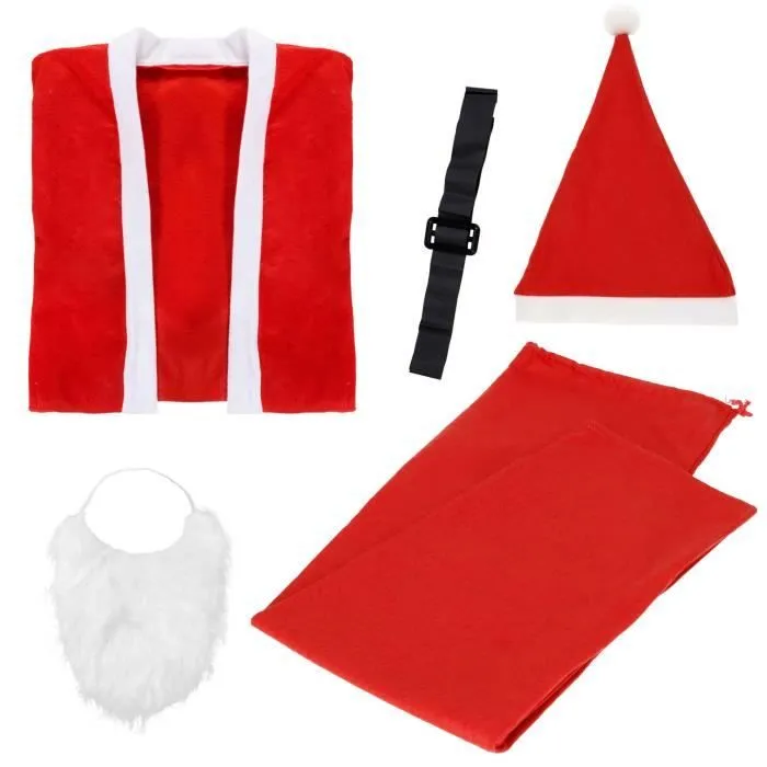 Déguisement Père Noël - SPRINGOS - 5 pièces - Rouge - Adulte - Mixte-2
