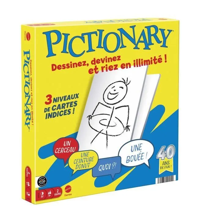 Pictionary-Jeu De Société Familial Pour Enfants Et Adultes - 8 ans+- JDX98-1