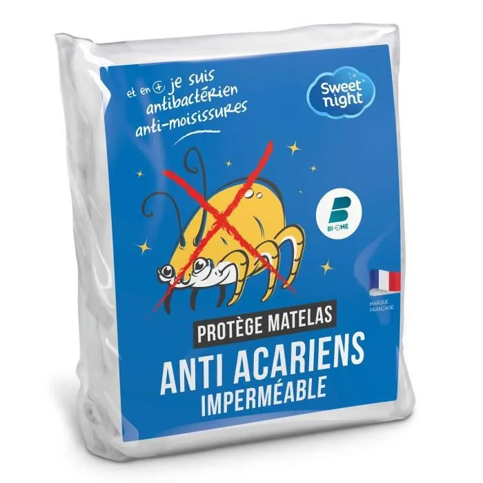 Sweetnight - Protège matelas 200x200 cm | Alèse Imperméable et Anti Acariens | Molleton 100% coton | Silencieux et Respirant-0