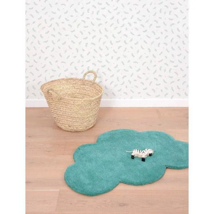 Tapis - Lilipinso - Forme Nuage - 67 x 100 cm - Coton - Vert-2