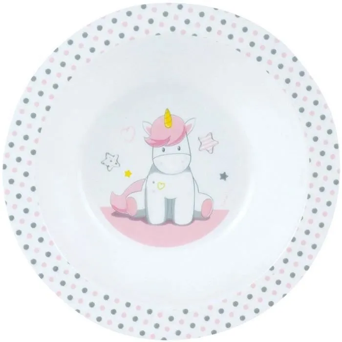 Lot Vaisselle Licorne pour Enfant - FUN HOUSE - 006319 - 2 Assiettes, 2 Sets de Couverts et 1 Peluche Douce-4