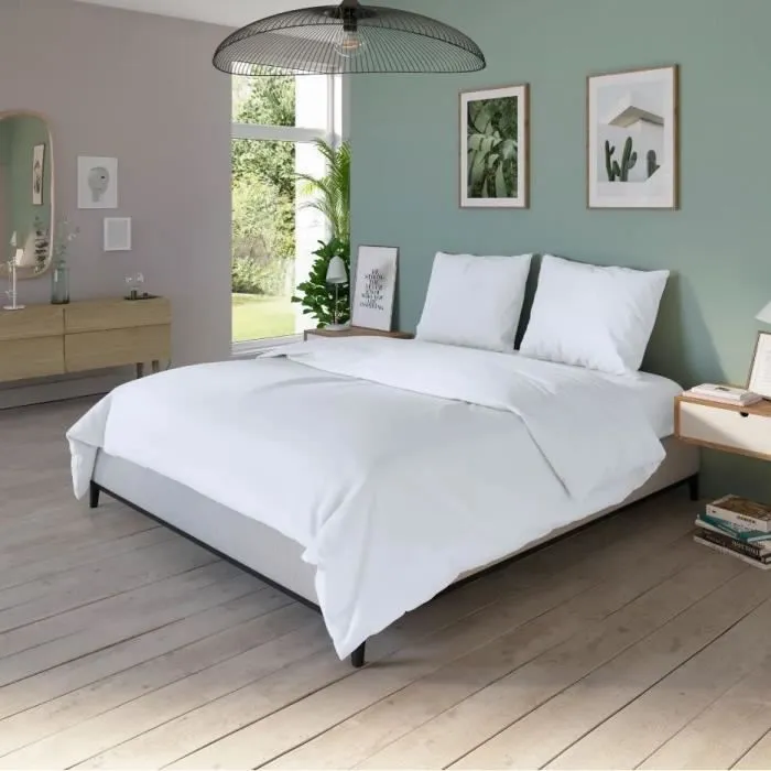 Housse de couette DODO - 240x220 cm - Coton - Antibactérien - Blanc-0
