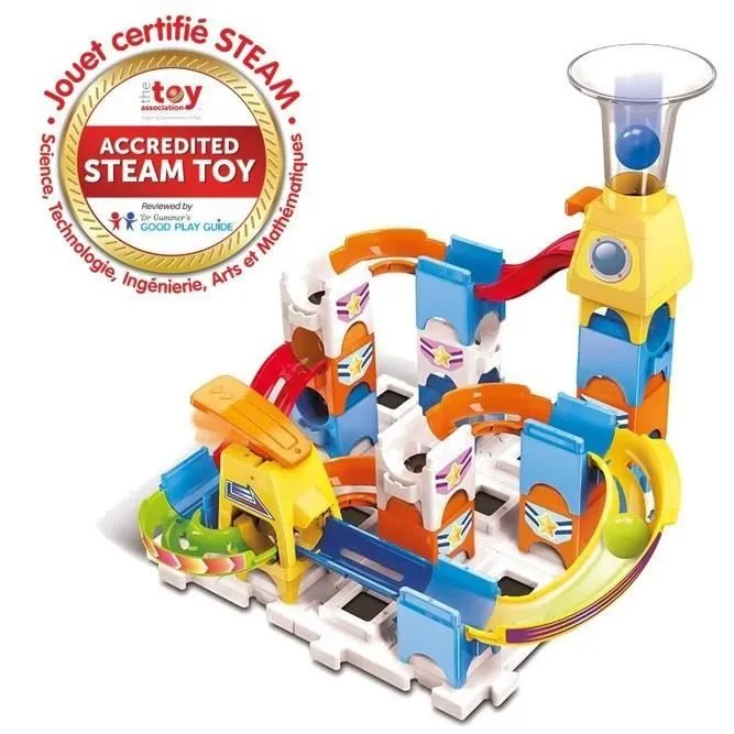 Circuit à billes VTECH Marble Rush Discovery Set XS100 - 30 pièces et 3 MarbleBilles incluses-1