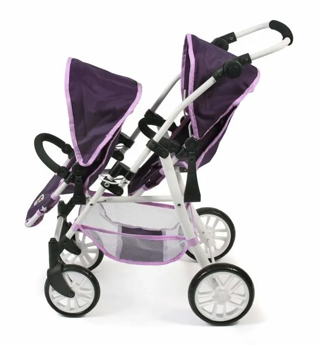 Landau - poussette Bayer chic - 691-71 - Tandembuggy Twinny Poussette jumelle pour Deux poupees pour Enfants de 4 a 8 Ans-1