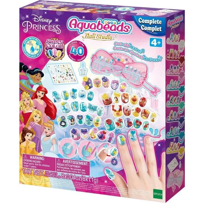 Aquabeads - Nail Studio Princesses Disney - Ongles qui collent avec de l'eau-0