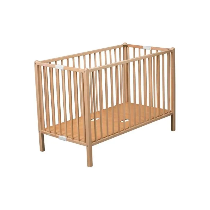 COMBELLE Lit pliant bYnbYn 60x120 cm RomYno Vernis naturel-0