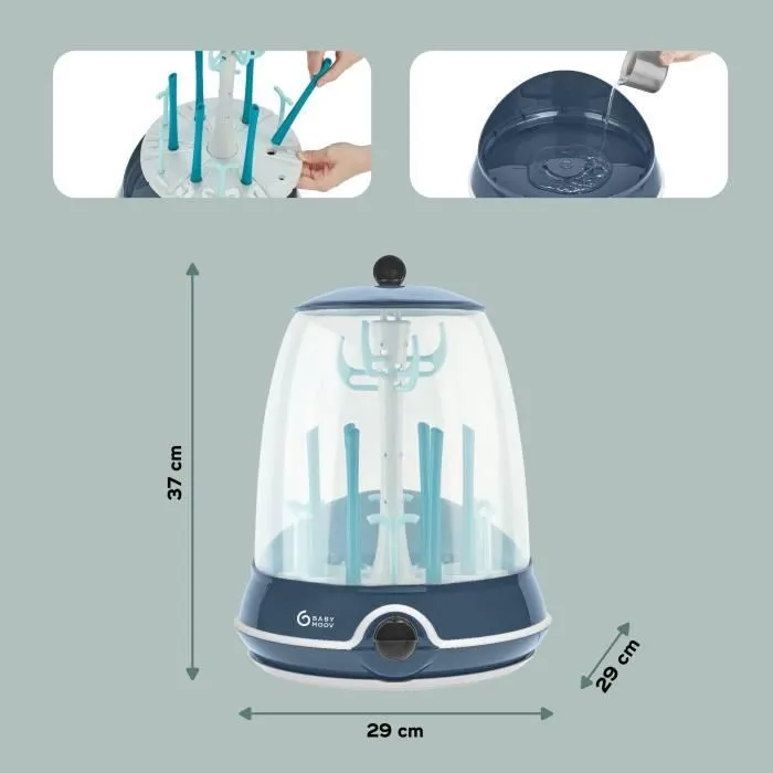 BABYMOOV Turbo Steam(+) - 2 en 1, Stérilisateur biberons vapeur et Egoutte-biberons-4