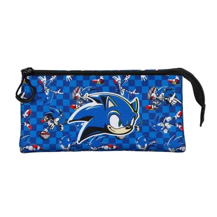 Trousse Triple - Sonic Action - Bleu- Taille Unique-1