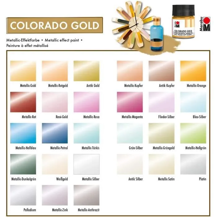 Marabu Kreativfarben Marabu Effet Couleur Rouge métallisé - 12640005732-2