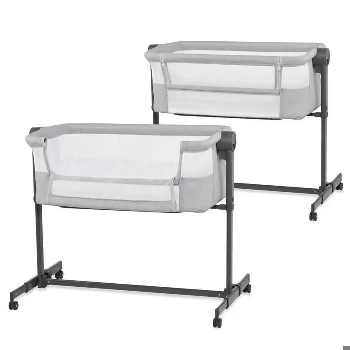 Lit d’appoint 2 en 1 NESTE UP 2 - KINDERKRAFT - Gris - Autonome - 5 niveaux de hauteur - Matelas inclus-2