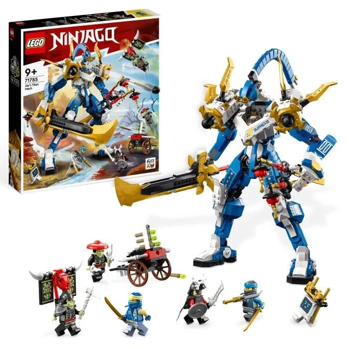 LEGO® NINJAGO 71785 Le Robot Titan de Jay, Jouet pour Enfants, avec Minifigurines et Arbalète-0