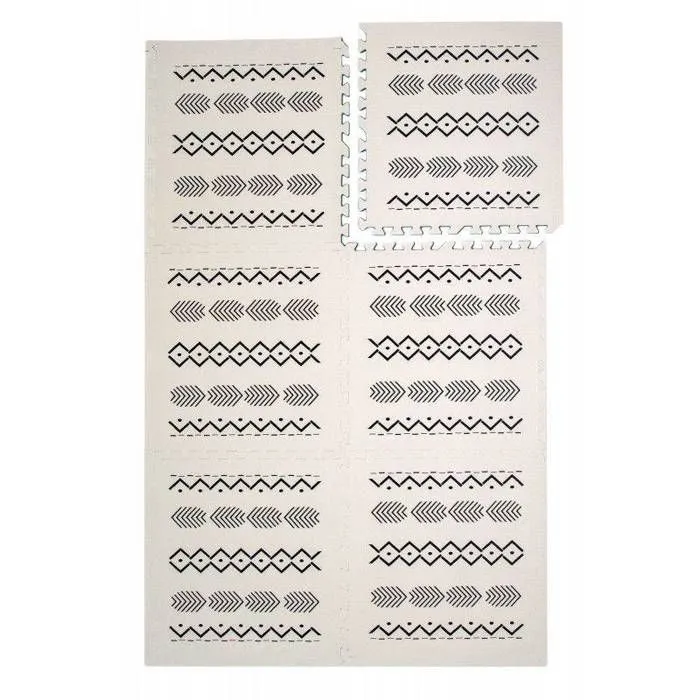 Tapis d éveil et jeux Enfant Puzzle Tribal - 120 x 180 cm - Géant - Mousse EVA sûre et durable - Kidolo-0