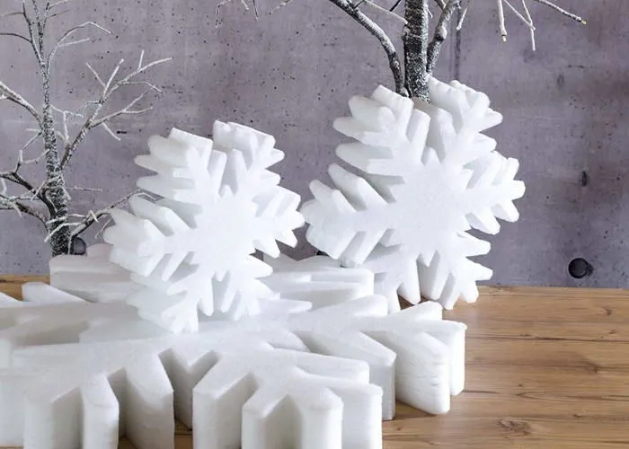 Riffelmacher - weinberger - 68331 - Flocon de Neige 3D dans Un Sac-Noel et bricolage-40 cm, , Blanc-1