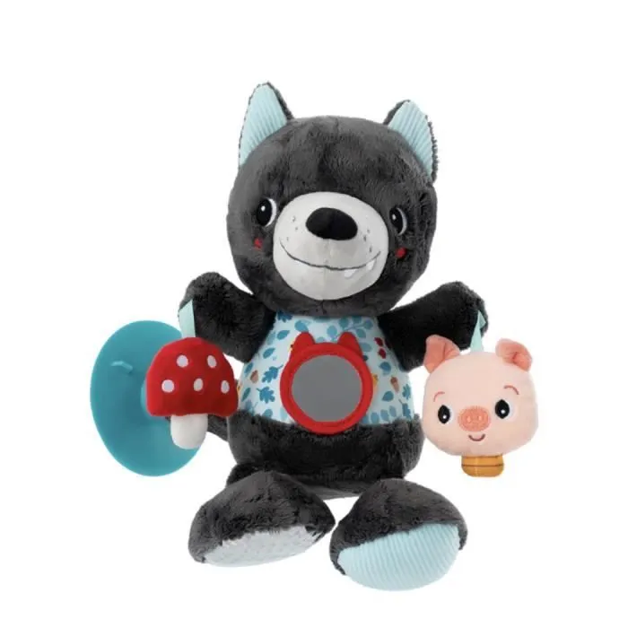 Peluche d'activités - LILLIPUTIENS - Louis - Ventouse - Sons et jeux de lumière - 23x12,5x31 cm-0