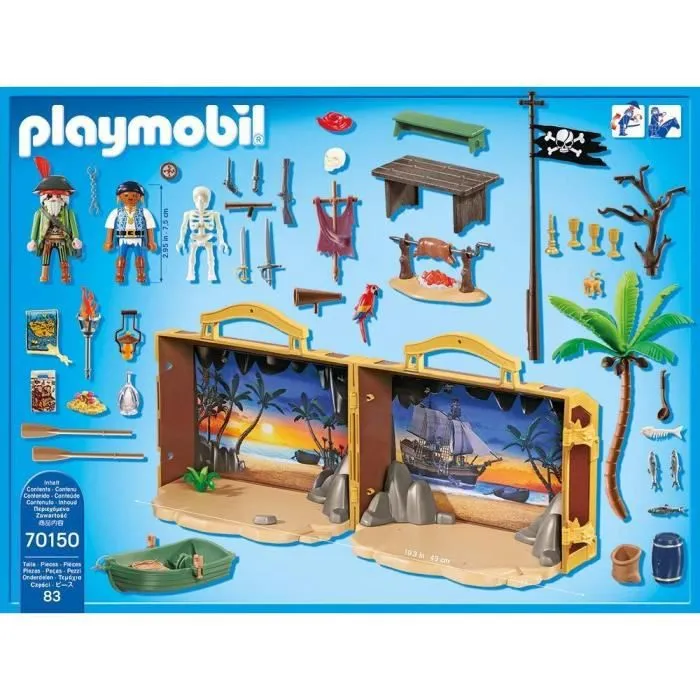 PLAYMOBIL 70150 - Les Pirates - Coffre des pirates transportable-2