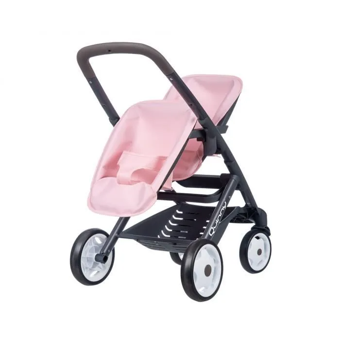 Smoby - Maxi Cosi - Pousette jumeaux - Poupée 42 cm Maximum - Rose - Dès 3ans-3