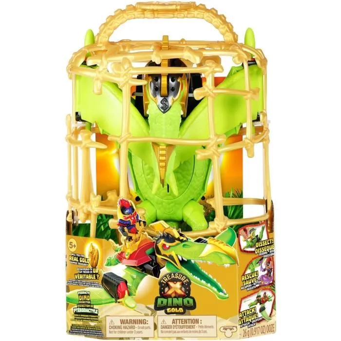 Playset Ptérodactyle - MOOSE TOYS - Trésor X - Dinosaure de combat - Figurine 23 cm-2