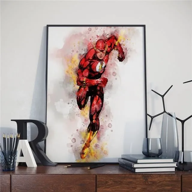 Affiche Décorative - Marvel - Toile 30x42cm - Chambre Bébé - Super Héros - Cadeau Idéal-0