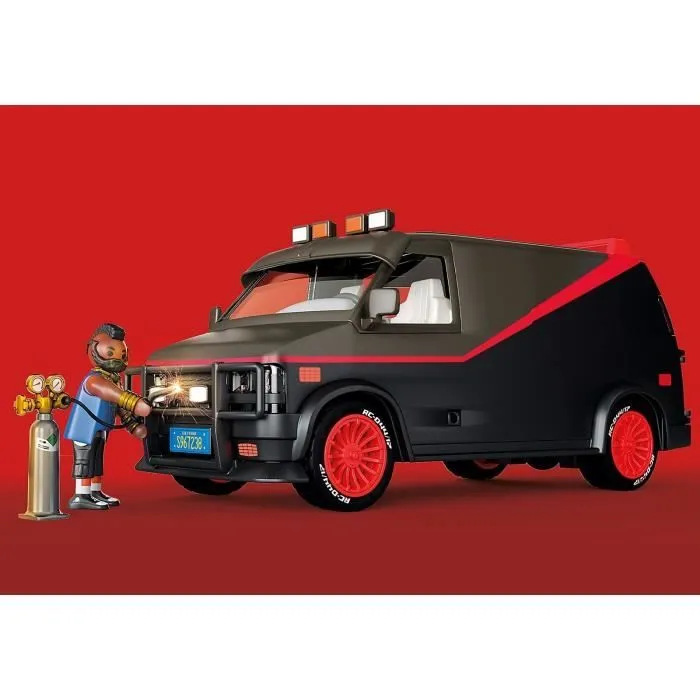 PLAYMOBIL 70750 Le Fourgon de l'Agence tous risques, Classic cars, Adulte, Voiture de collection-2