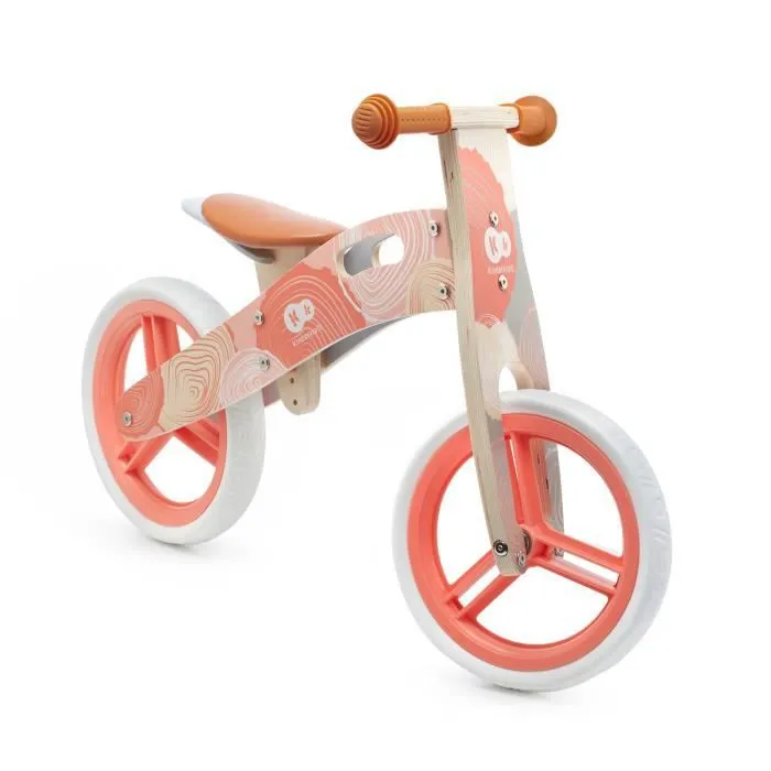 Draisienne en bois Kinderkraft RUNNER - Rose - Pour enfants à partir de 3 ans - Roues de 12 pouces-1