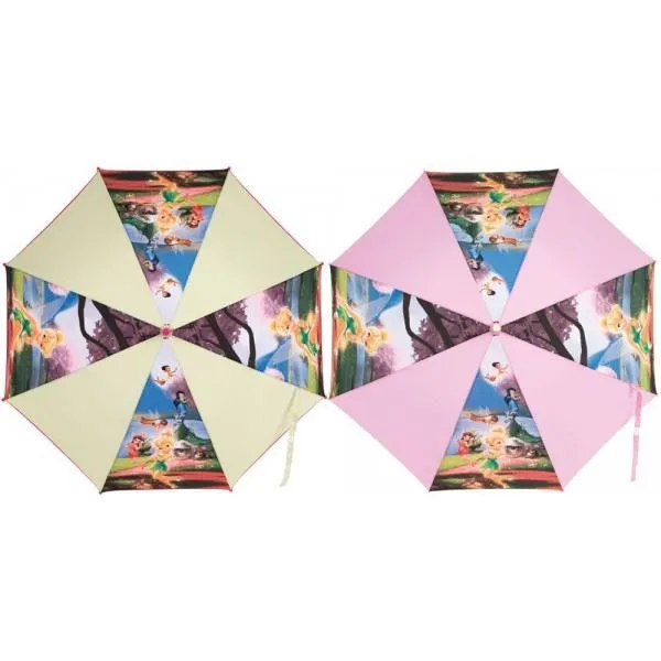 Parapluie Disney Fairies - Marque DISNEY - Automatique - Polyester - Rose-0