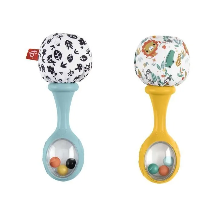 Fisher-Price-Mes Premiers Maracas-Jouet d’éveil 2 hochets dès 3 mois HMF34-5