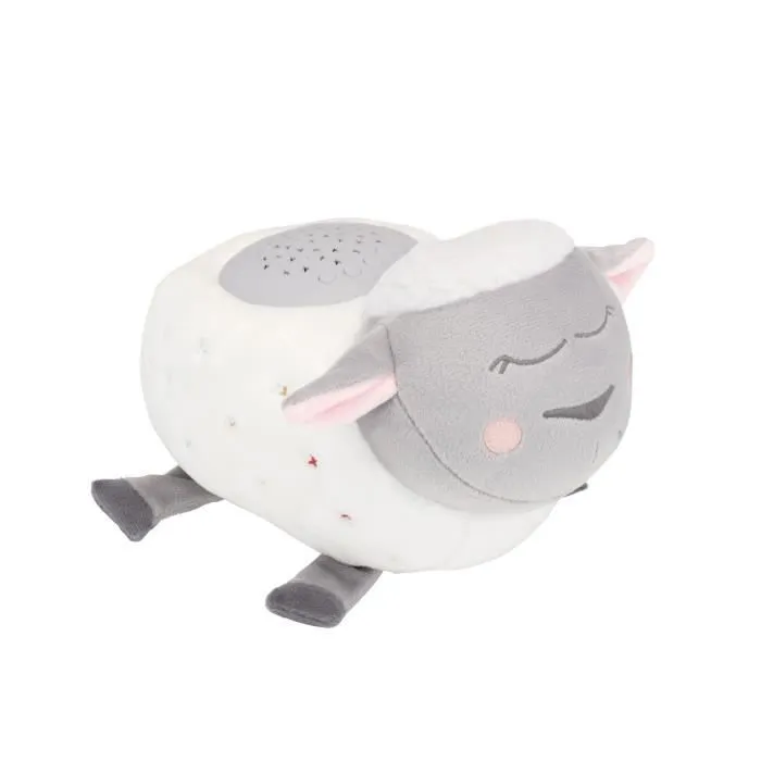 Badabulle Veilleuse Mouton Peluche - Projection d'étoiles & Berceuses-0