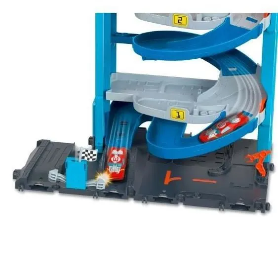 Jouet - Hot Wheels - Tor City Racing Tower - Blanc - 4 ans et plus - Intérieur-2