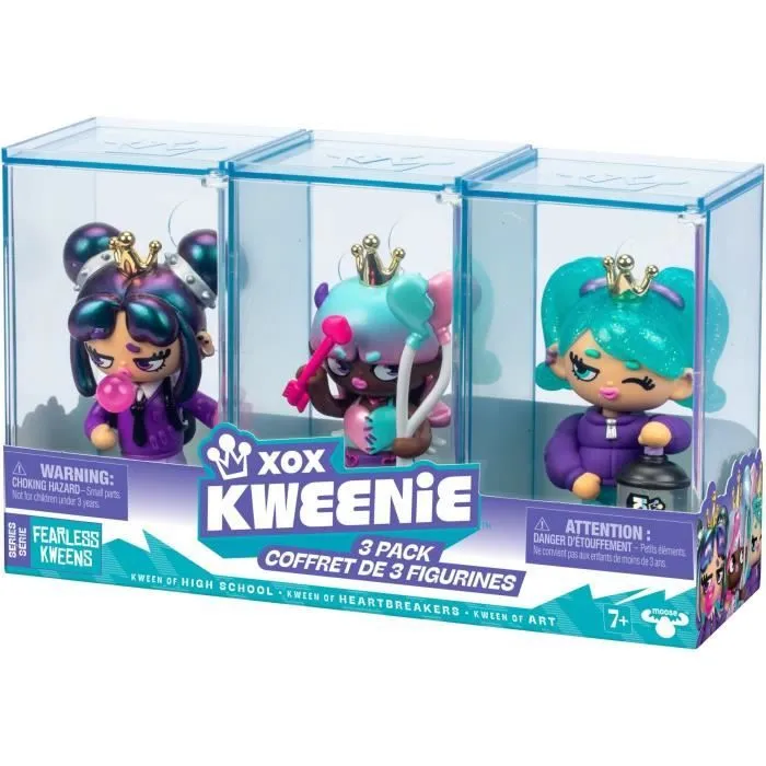 Pack de poupées - XOX KWEENIE - Série Fearless - 13 cm - 3 poupées incluses - Finitions uniques-4