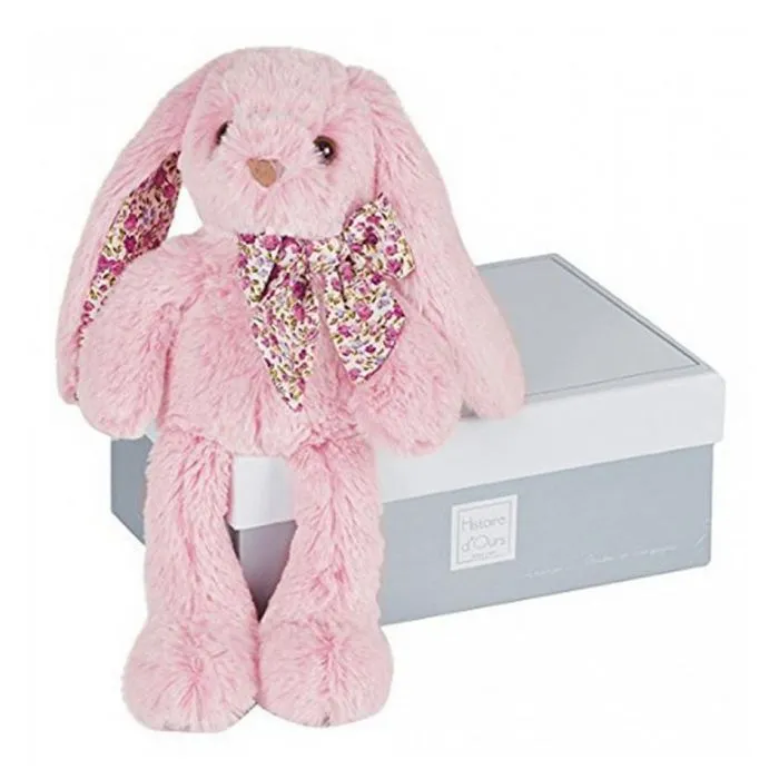 Peluche - HISTOIRE D'OURS - Les Copains Câlins - Lapin rose - 40 cm - Pour bébé fille-3