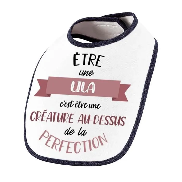 Bavoir Lila Bébé Parfait | Cadeau Naissance Baby Shower Noël Anniversaire Enfant Nourrisson-0