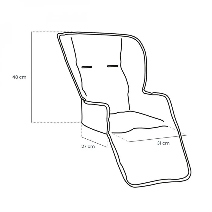 Housse d'assise pour chaise haute bébé enfant gamme Ptit - Celeste - Monsieur Bébé-1