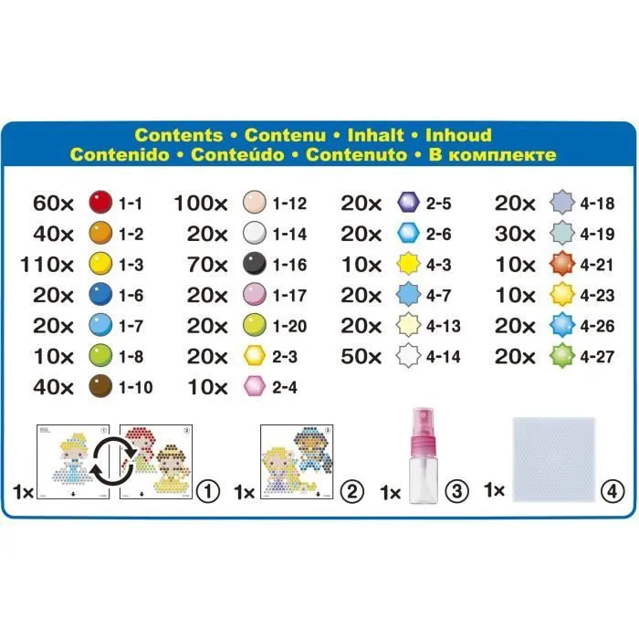 Aquabeads - EPOCH - Coffret Princesses Disney - Plus de 800 perles étoiles multicolores-3