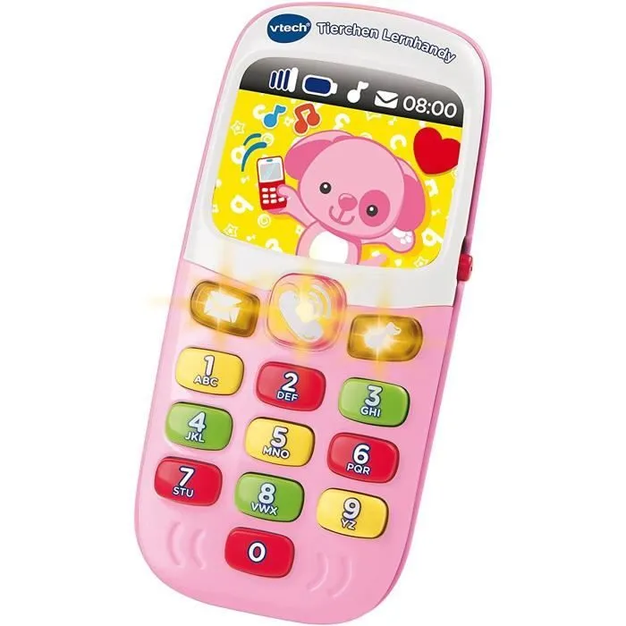 Téléphone Portable d'apprentissage pour bébé Rose