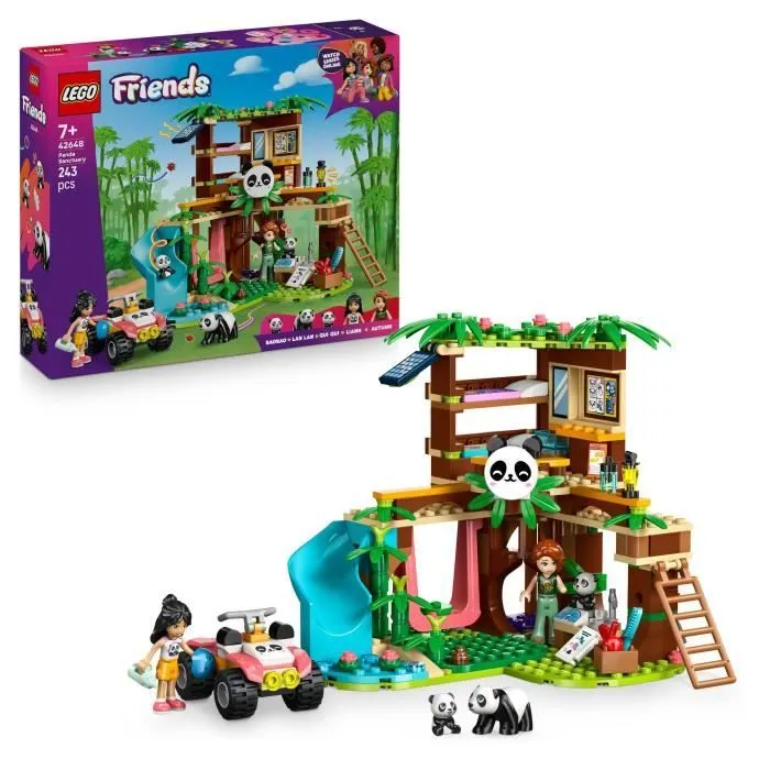 LEGO Friends 42648 Le Sanctuaire des Pandas - Jeu de Construction pour Fille dès 7 Ans-0