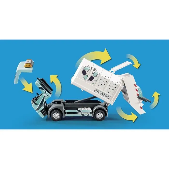 Camion poubelle PLAYMOBIL 70885 avec effets lumineux - 2 personnages et accessoires-4