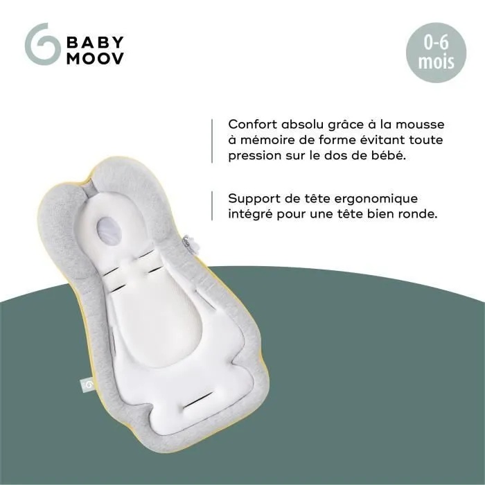 Babymoov Réducteur Nouveau-né Universel Cosymorpho, Tissu Respirant, De 0 à 6 mois, Fresh Smokey-2