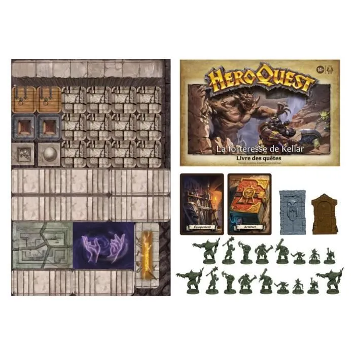 HeroQuest, extension La forteresse de Kellar, 2 à 5 joueurs, dès 14 ans, système de jeu HeroQuest requis - Avalon Hill-3