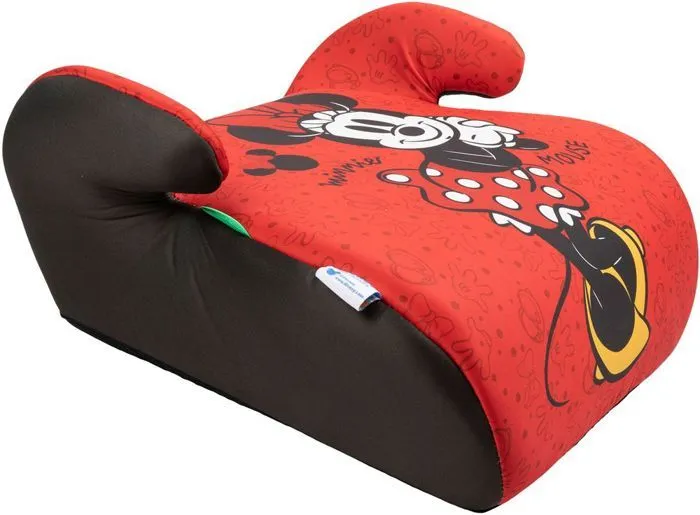 Tataway Siège auto rehausseur Disney Minnie Mouse i-Size ECE R129, sécurité enfant 125-150 cm, graphisme Minnie sur fond rouge-4